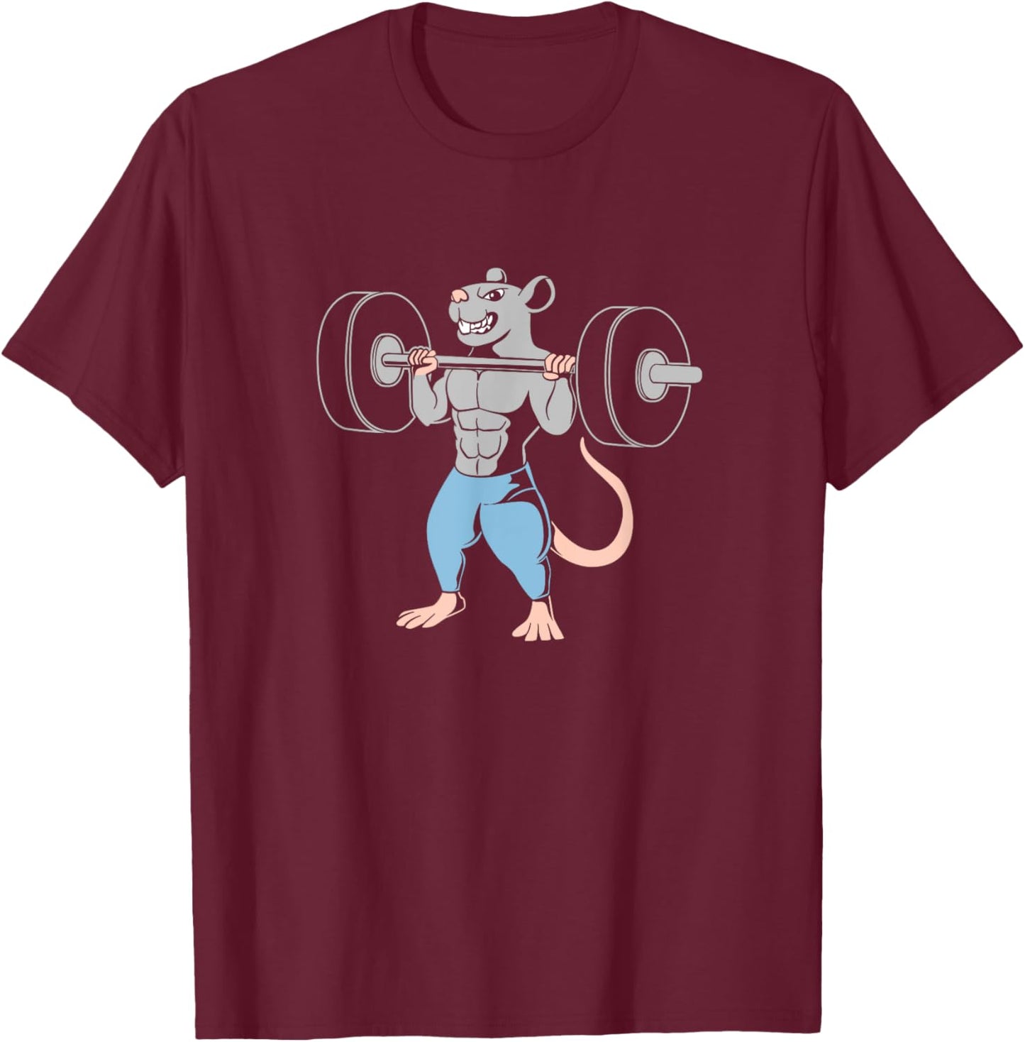 Weightlifting Gym Lover Funny Gym Rat T-Shirt - T-Shirt | Maroon