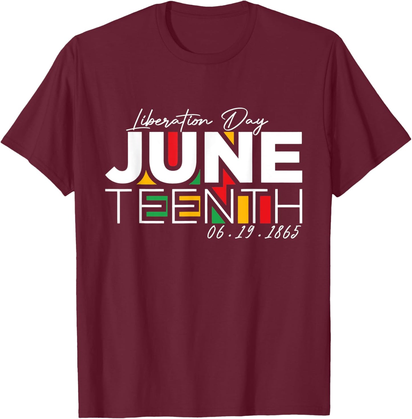 Black Women Liberation Day Juneteenth Freedom 16.09.1865 T-Shirt - T-Shirt | Maroon