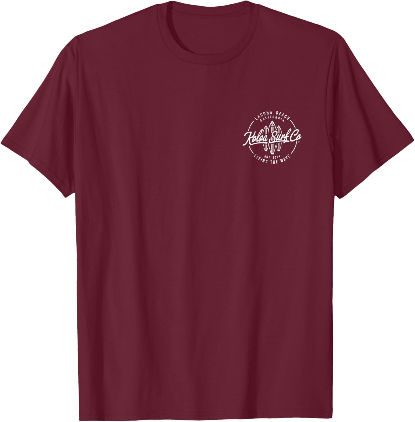Koloa Surf Laguna Boards Logo Lightweight, Graphic T-Shirt - T-Shirt | Maroon
