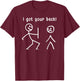 I got your back! | Funny stick figure pun T-Shirt - T-Shirt | Maroon