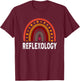Reflexology Colorful Rainbow Design for Therapists T-Shirt - T-Shirt | Maroon