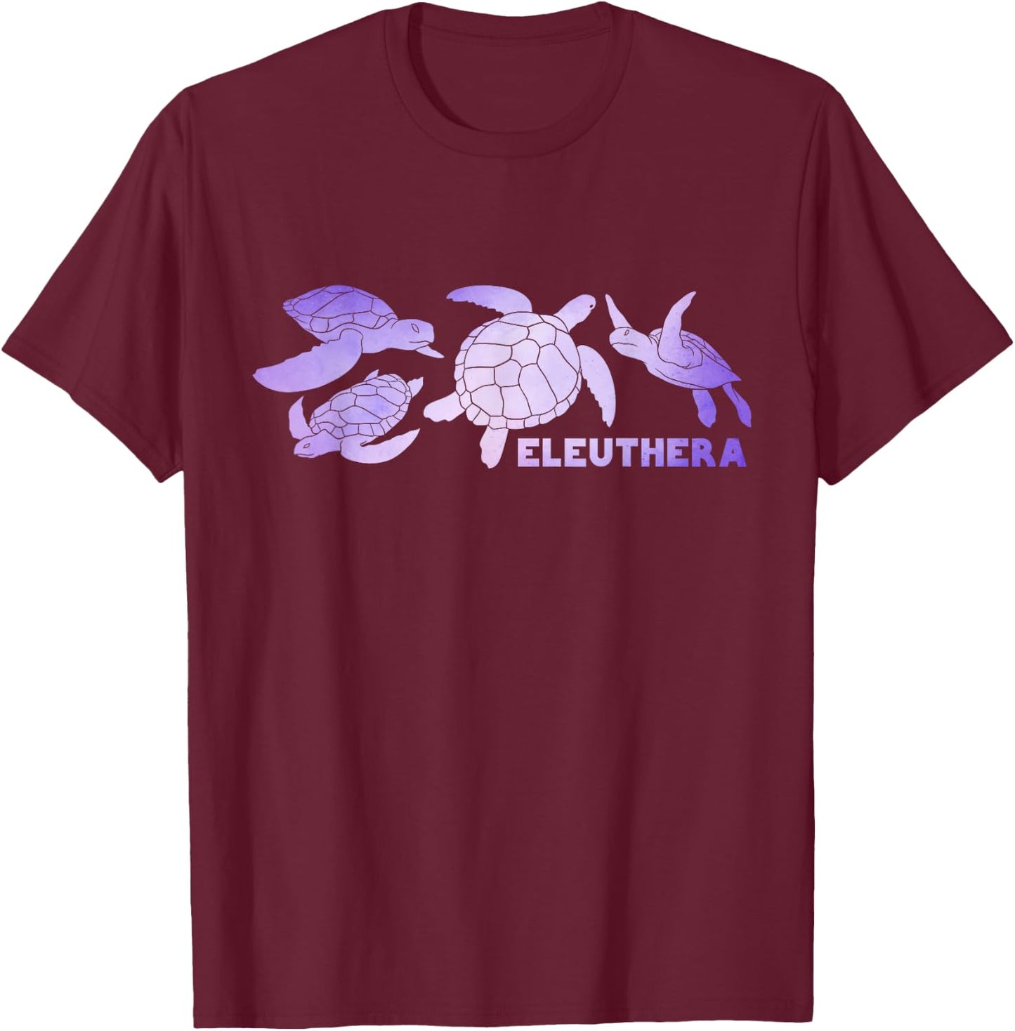 Eleuthera Sea Turtles Bahamas Beach Vacation T-Shirt - T-Shirt | Maroon
