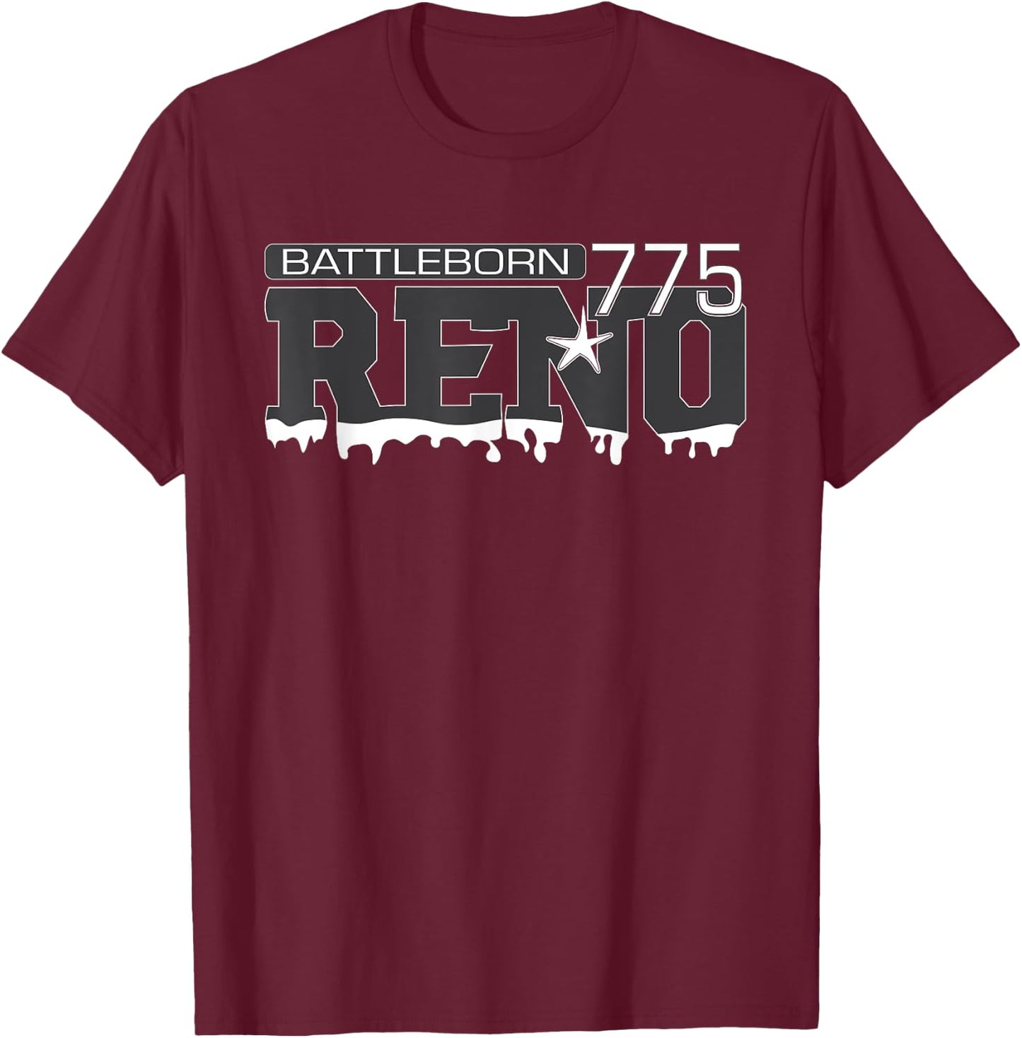 Reno Nevada Battleborn T-Shirt - T-Shirt | Maroon
