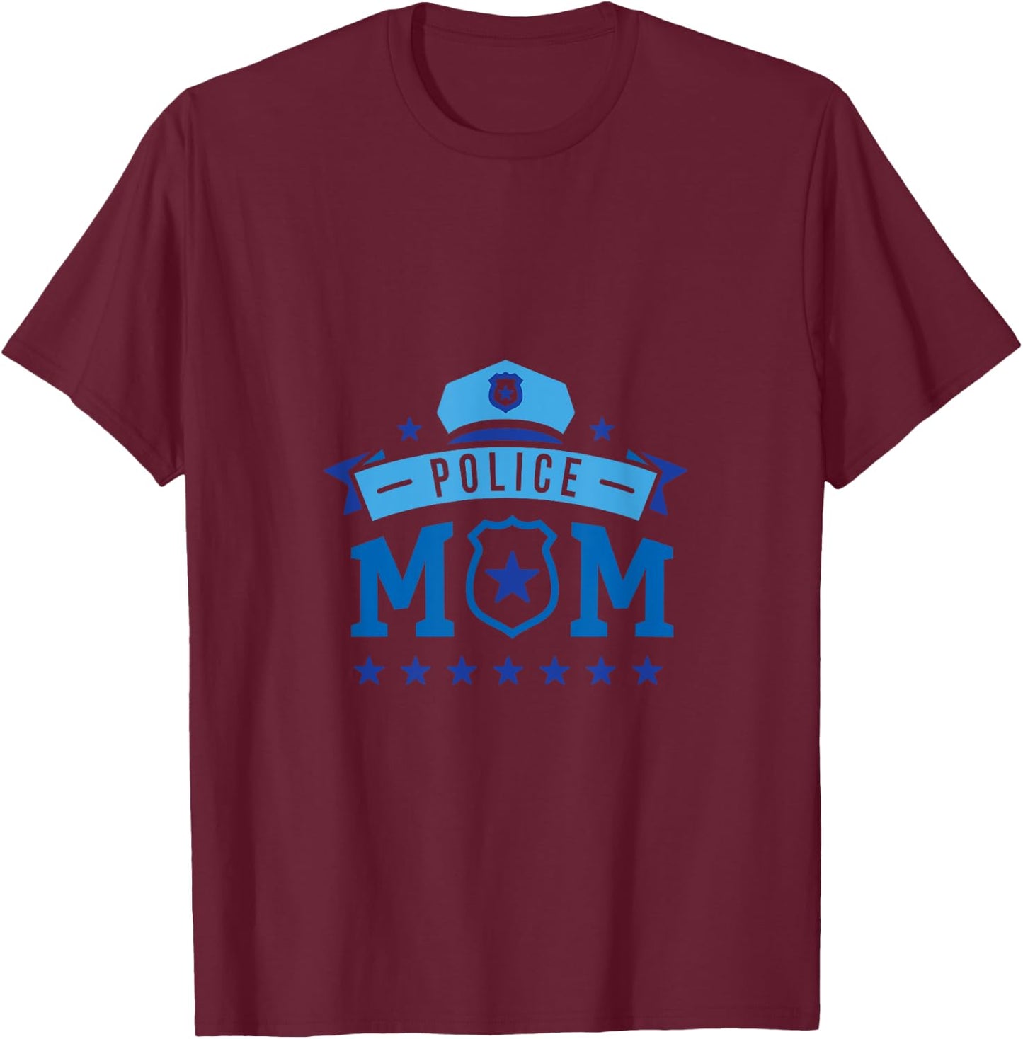 Police Mom Mothers Day T-Shirt - T-Shirt | Maroon
