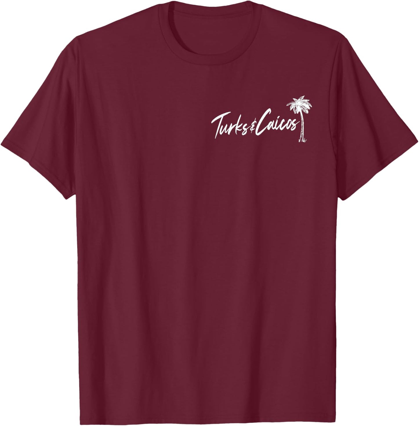 Turks and Caicos Islands T-Shirt - T-Shirt | Maroon