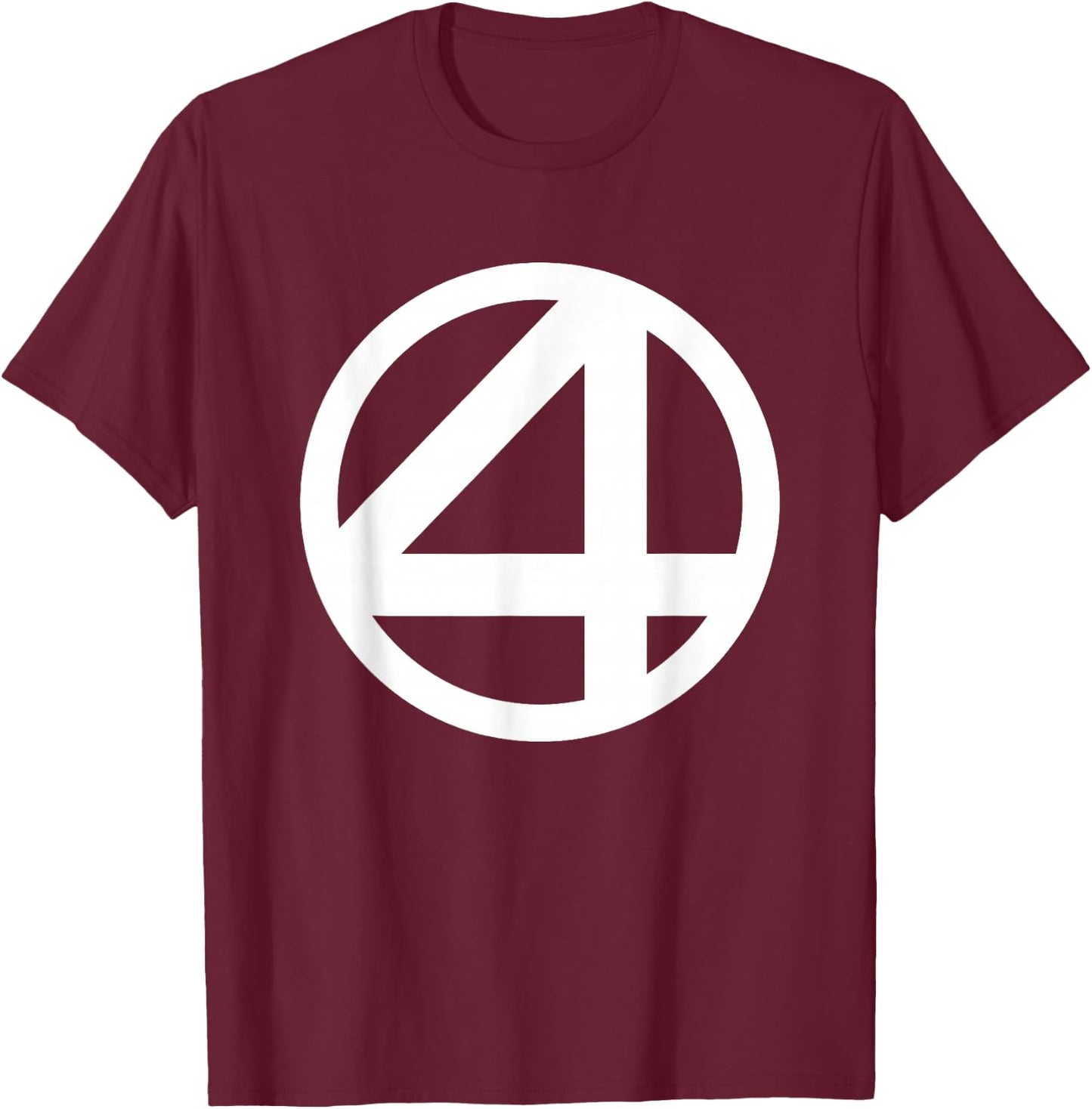 Marvel Fantastic Four Vintage Super Hero Center Badge T-Shirt - T-Shirt | Maroon