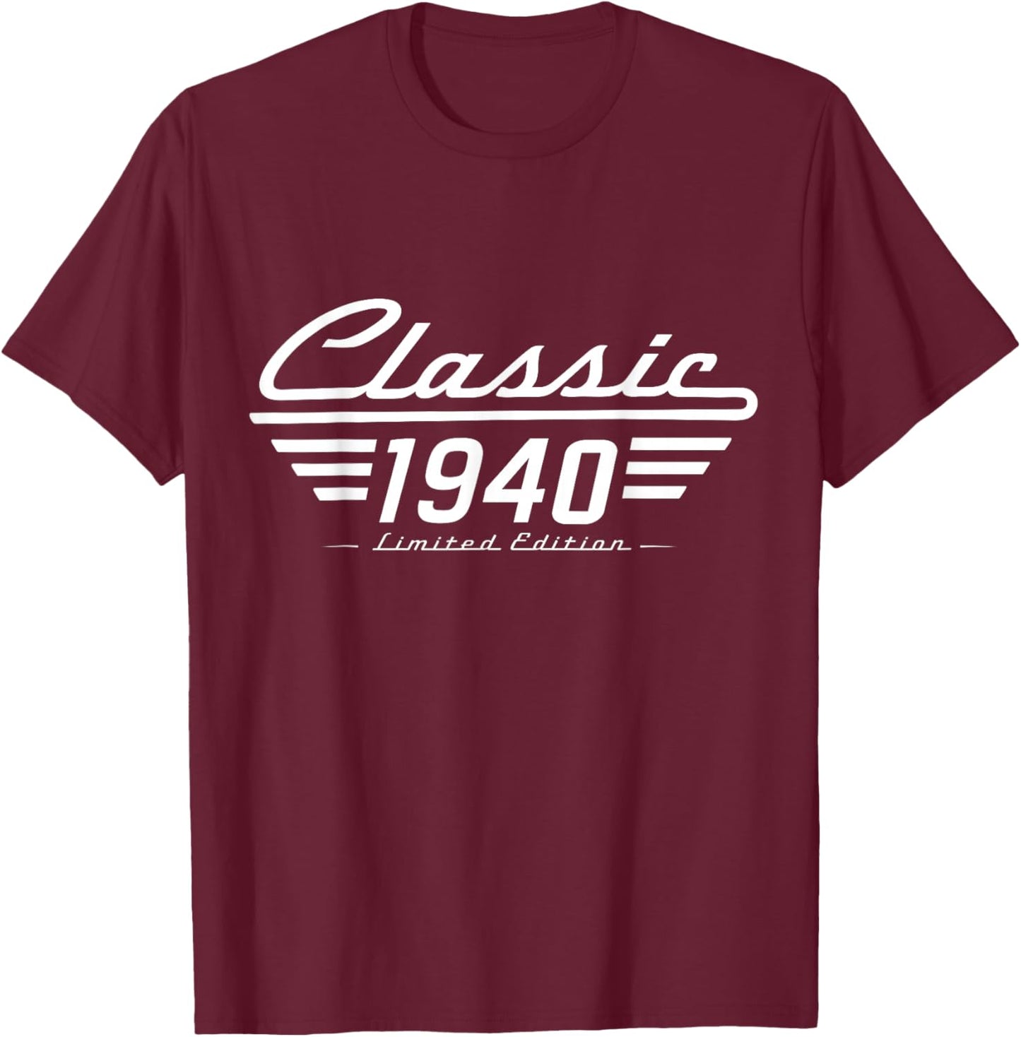 Classic 1940 Limited Edition Vintage Car Birthday Men T-Shirt - T-Shirt | Maroon