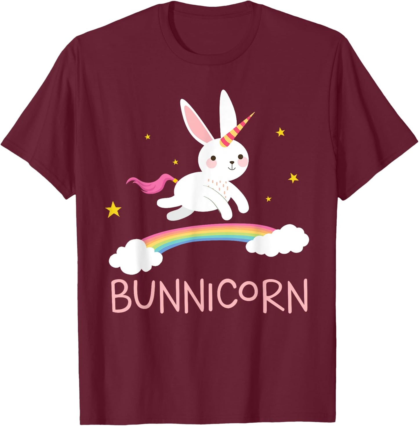 Unicorn Shirt Bunnicorn Bunny Rabbit Cute Men Women Kids T-Shirt - T-Shirt | Maroon