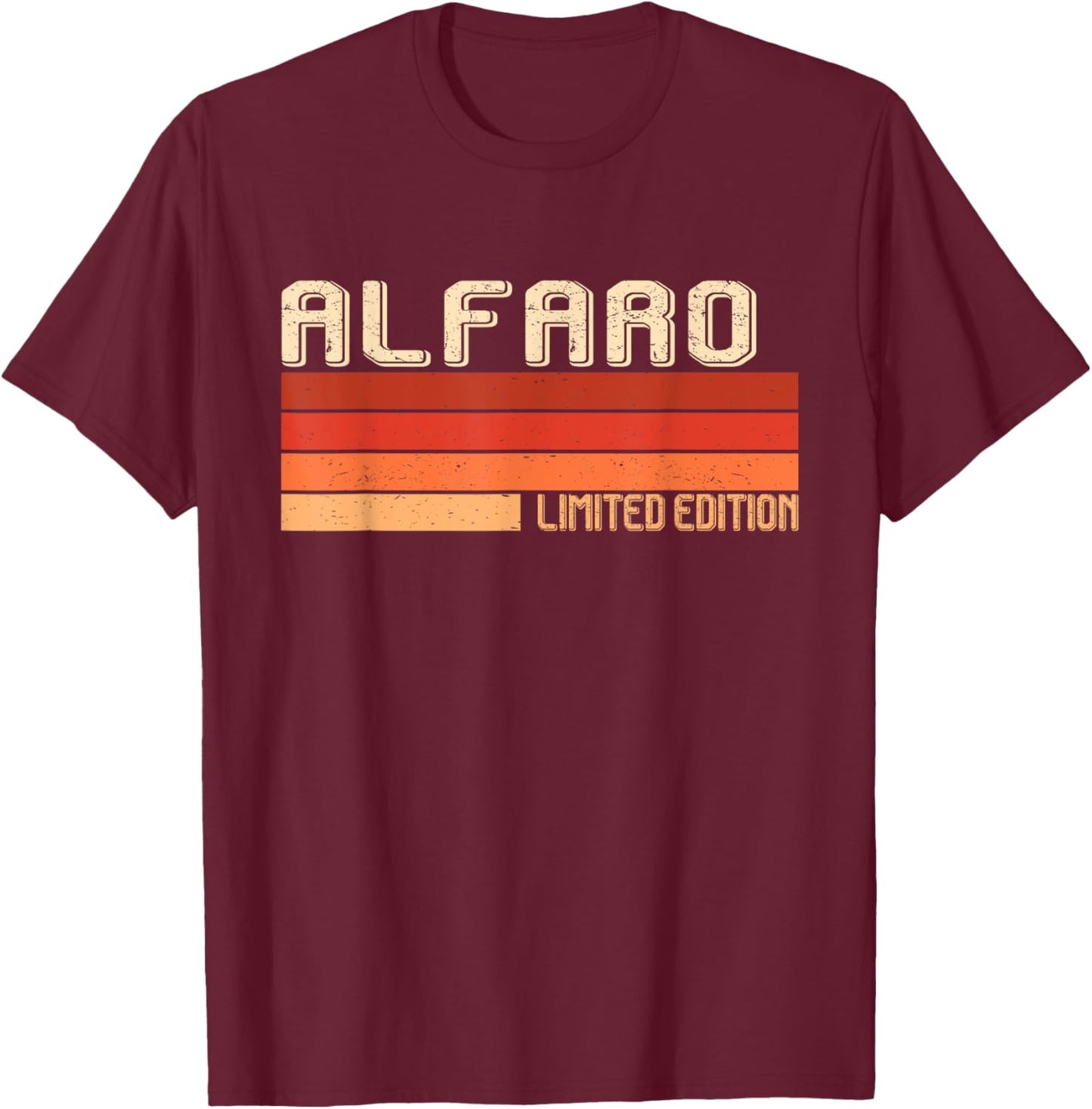 ALFARO Name Personalized Idea Men Retro Vintage ALFARO T-Shirt - T-Shirt | Maroon