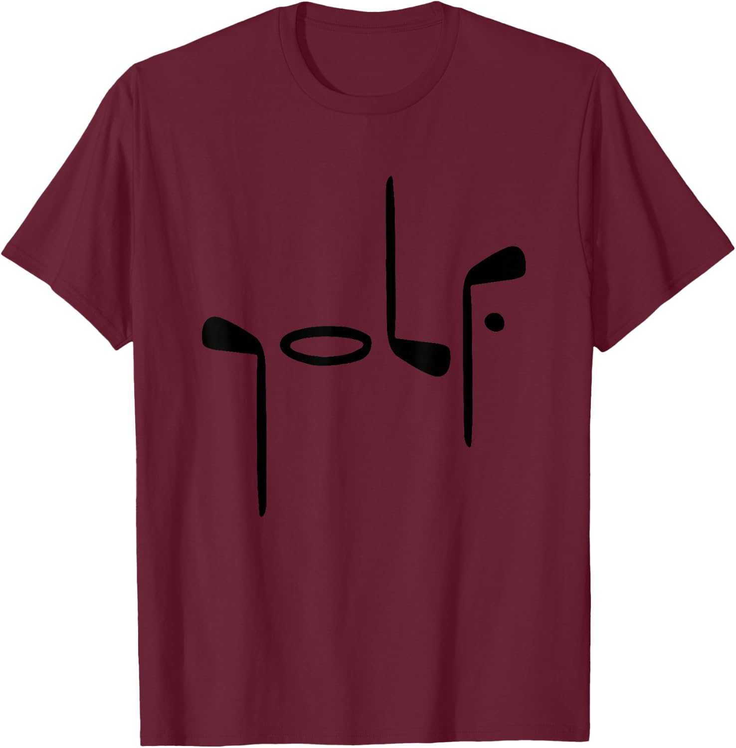 Golf Minimalist Logo Women Golf Fan Men Golfer T-Shirt - T-Shirt | Maroon