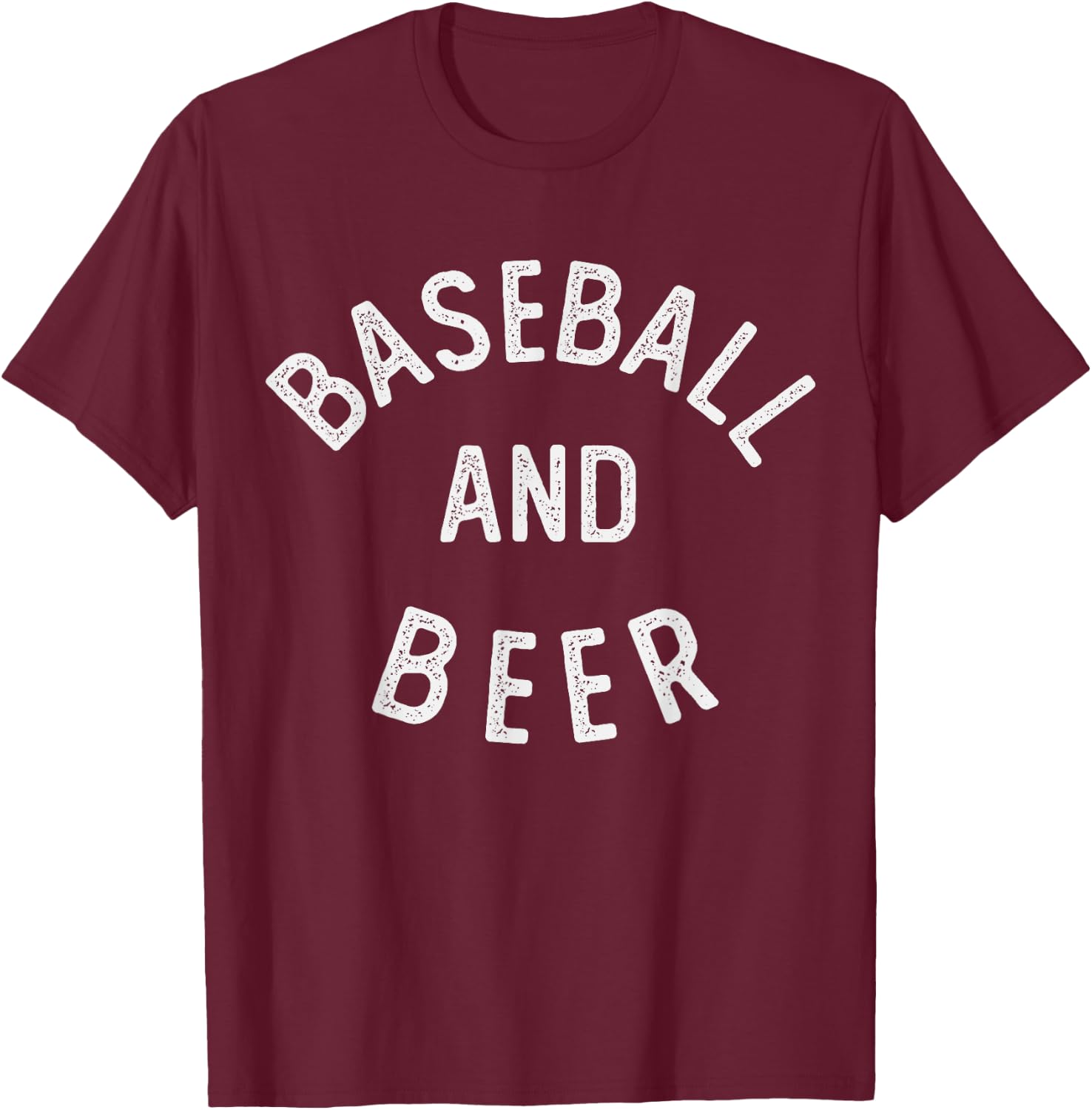 Baseball and Beer T-Shirt - T-Shirt | Maroon