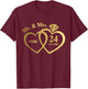 Mr And Mrs For 24 Years 24th Wedding Anniversary Couple T-Shirt - T-Shirt | Maroon