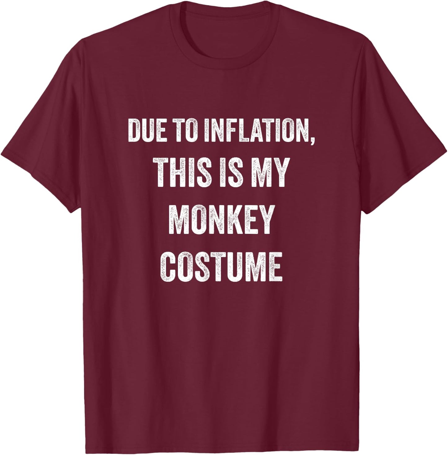 Monkey Halloween Costume T-Shirt - T-Shirt | Maroon