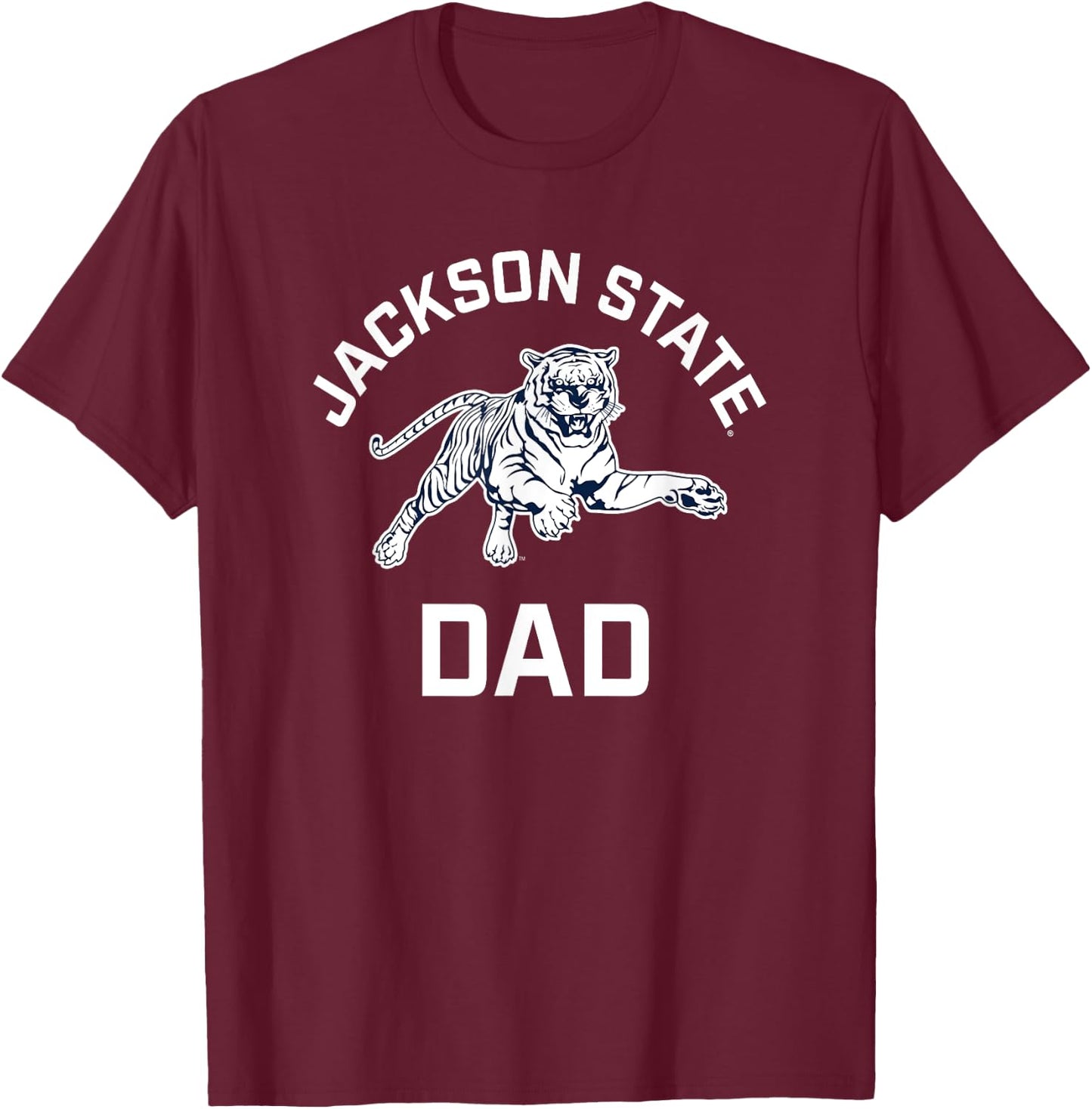 Jackson State University Tigers Arched Dad T-Shirt - T-Shirt | Maroon
