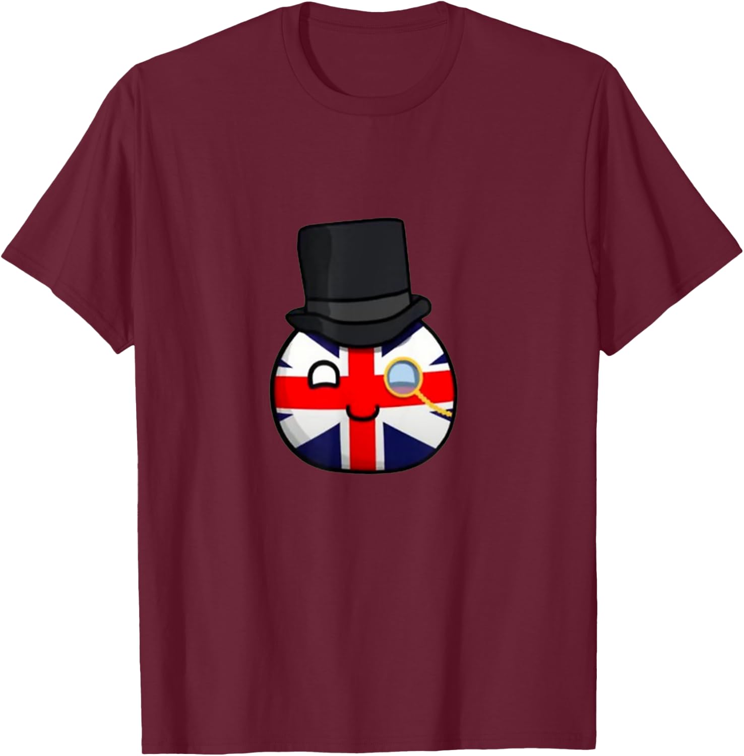 Countryballs United Kingdom T-Shirt - T-Shirt | Maroon