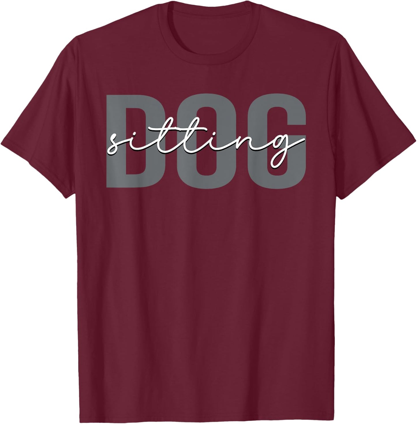 Dog Sitting Dog Walker Dog Sitter Women Kids T-Shirt - T-Shirt | Maroon