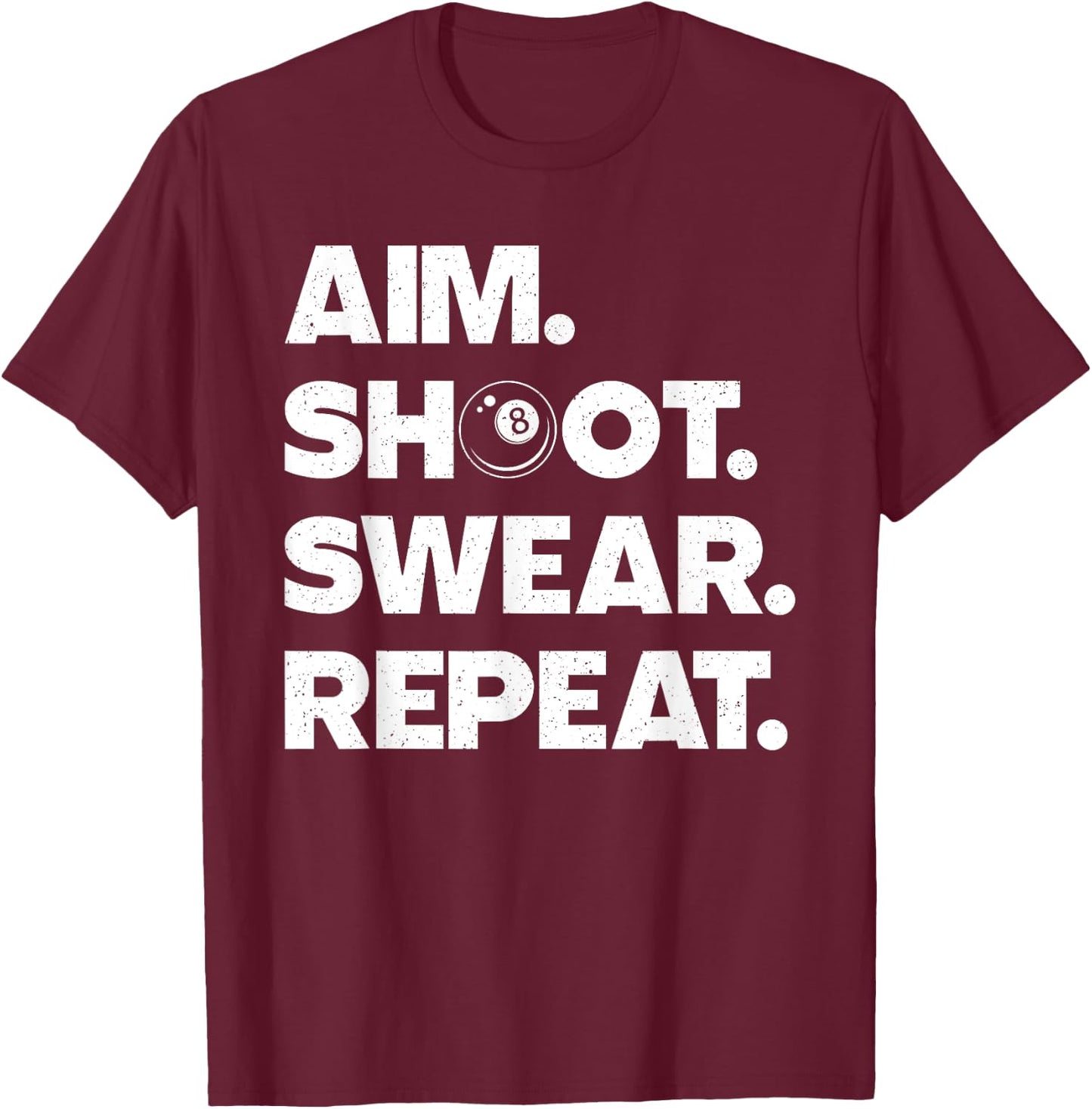 Funny Billiard Art Women Billiard Player Pool Lover T-Shirt - T-Shirt | Maroon