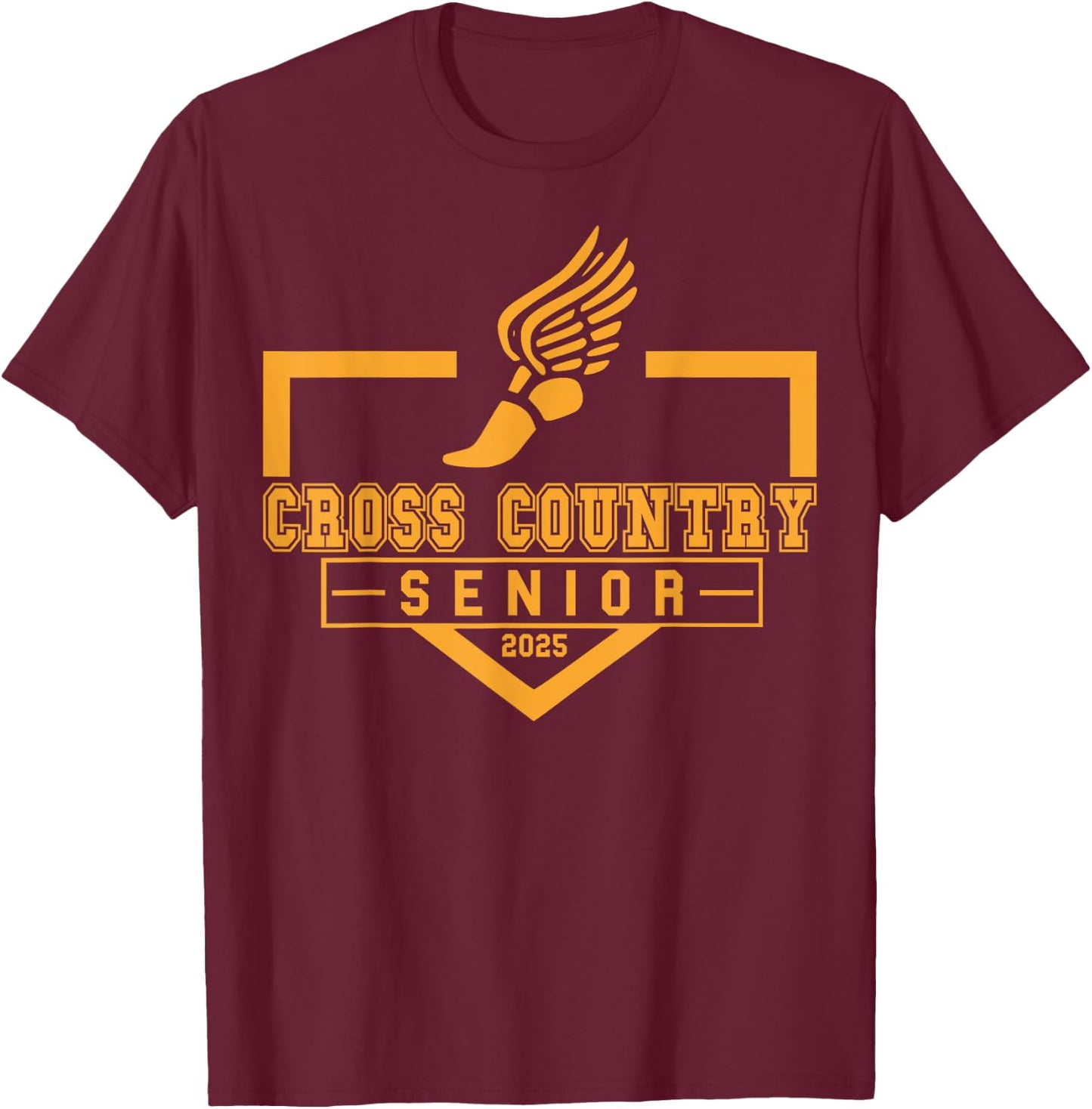 Cross Country Senior Night Senior 2025 Graduation Party 11 T-Shirt - T-Shirt | Maroon
