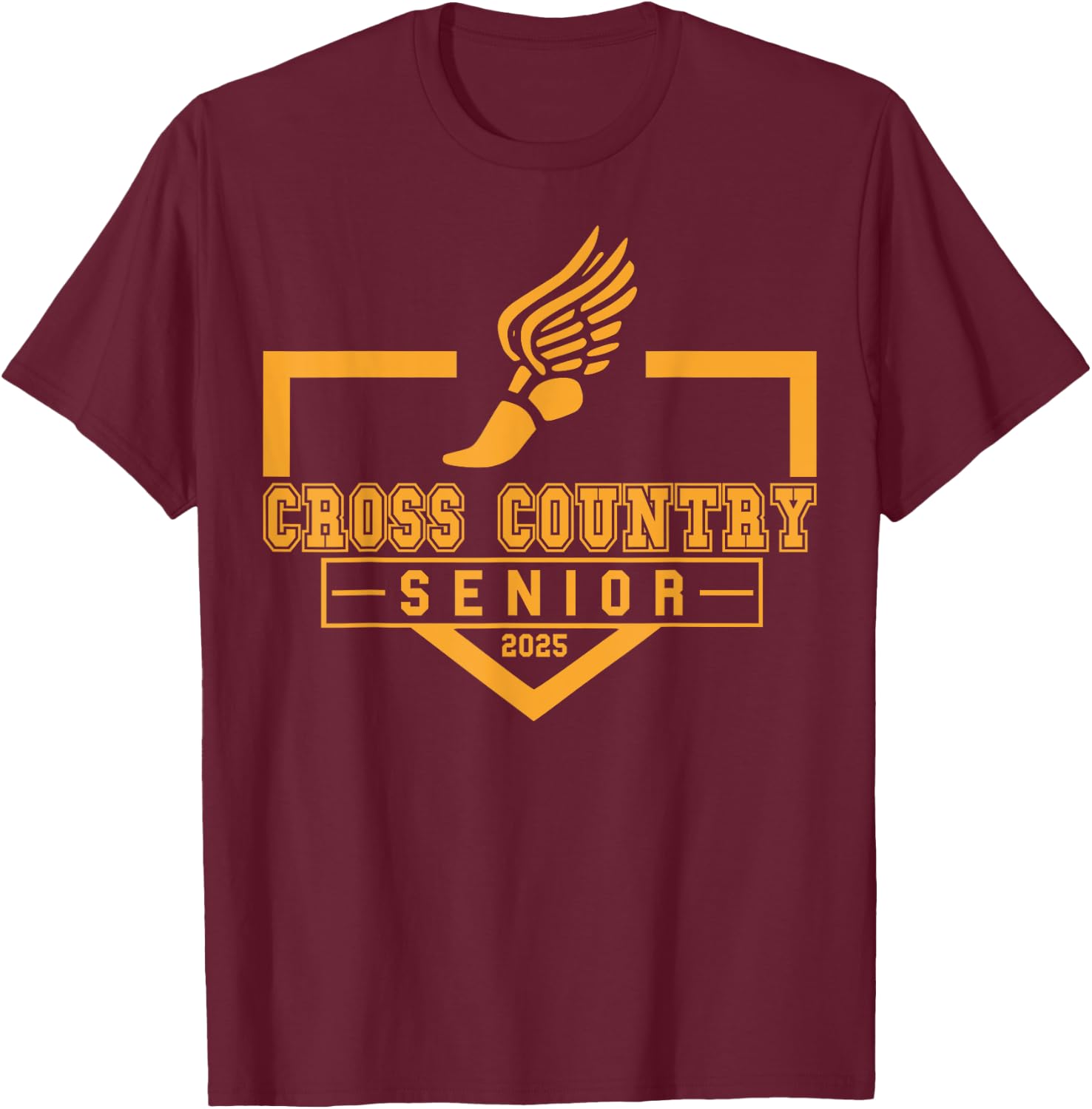 Cross Country Senior Night Senior 2025 Graduation Party 11 T-Shirt - T-Shirt | Maroon