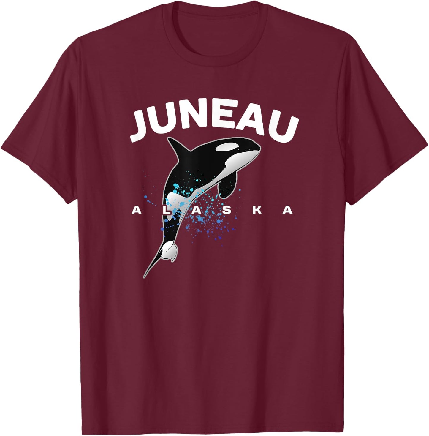 JUNEAU ALASKA Orca Killer Whale Watching Camping Vacation T-Shirt - T-Shirt | Maroon