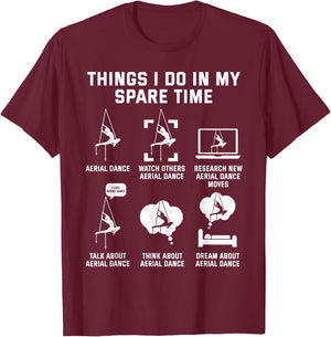 Aerialist Aerial Silks Acrobatics Air Yoga T-Shirt - T-Shirt | Maroon