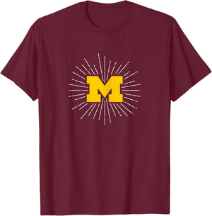 University of Michigan Wolverines U of M Burst T-Shirt - T-Shirt | Maroon