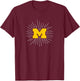 University of Michigan Wolverines U of M Burst T-Shirt - T-Shirt | Maroon
