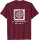 St. John of God Catholic Cross T-Shirt - T-Shirt | Maroon