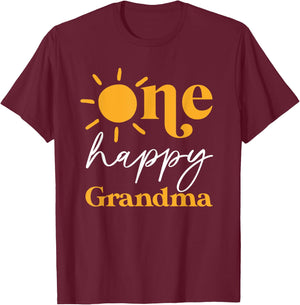 One Happy Grandma of The Birthday First Trip Around the Sun T-Shirt - T-Shirt | Maroon