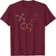 Psilocybin Molecule Chemical Structure Magic Mushroom Drugs T-Shirt - T-Shirt | Maroon