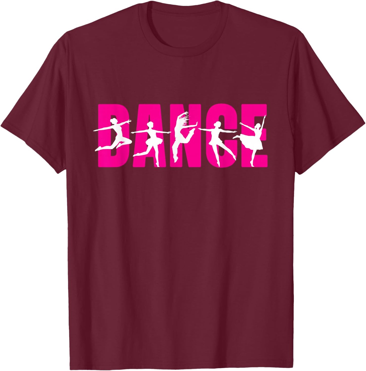 Dance - Dancer Dancing Lover , Small, Black T-Shirt - T-Shirt | Maroon