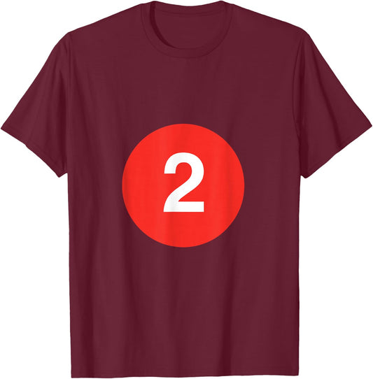 2 Line - NYC Subway Train - 7 Avenue Express - Bronx T-Shirt - T-Shirt | Maroon