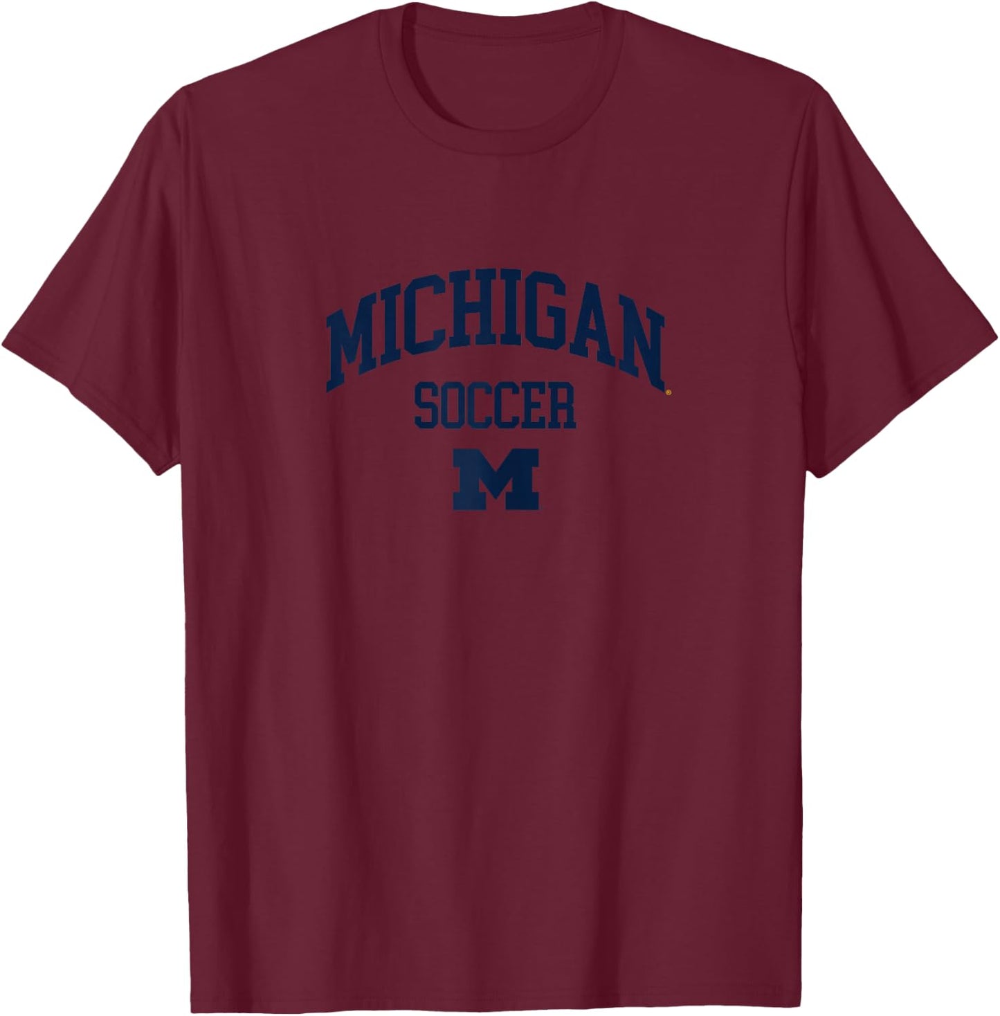 University of Michigan Wolverines U of M Soccer T-Shirt - T-Shirt | Maroon