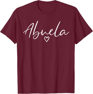Abuela Gifts Grandma Heart Mother's Day Abuela T-Shirt - T-Shirt | Maroon