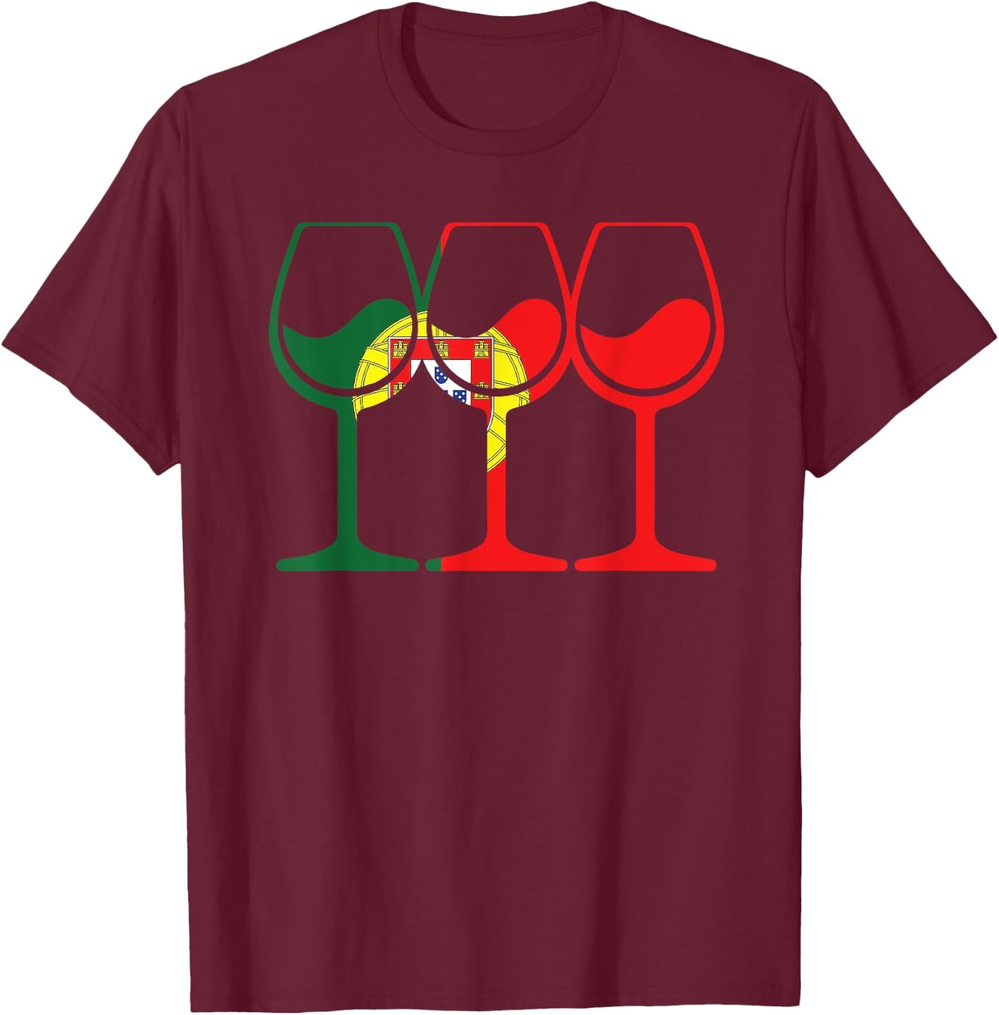 Wine Glass Portugalia Wine Glass Portugal T-Shirt - T-Shirt | Maroon