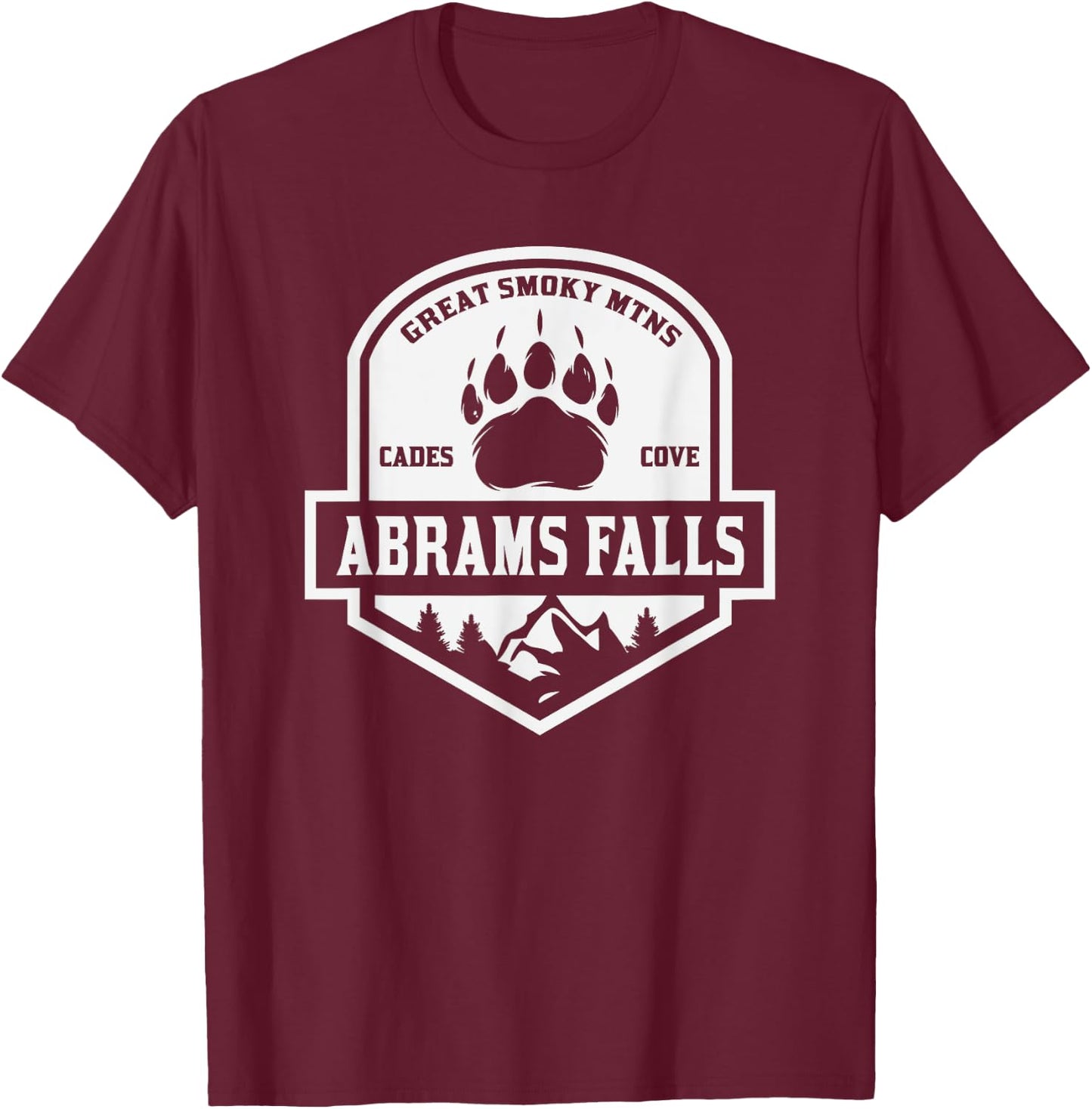 Abrams Falls Great Smoky Mountains T-Shirt - T-Shirt | Maroon