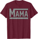 MAMA Checkered Mother Mom Women Racing Pit Crew Funny T-Shirt - T-Shirt | Maroon