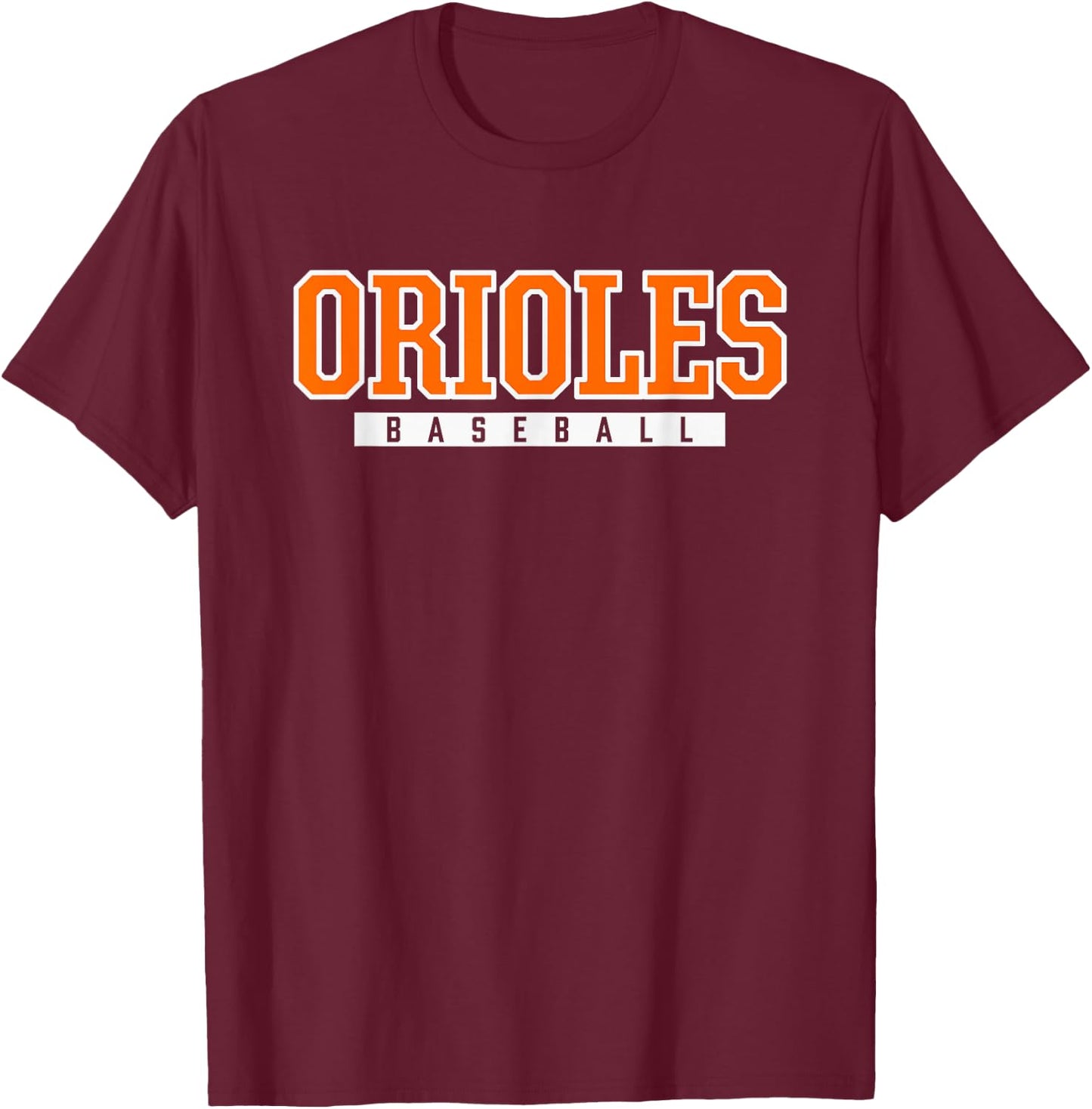 Ludington Orioles Baseball T-Shirt - T-Shirt | Maroon