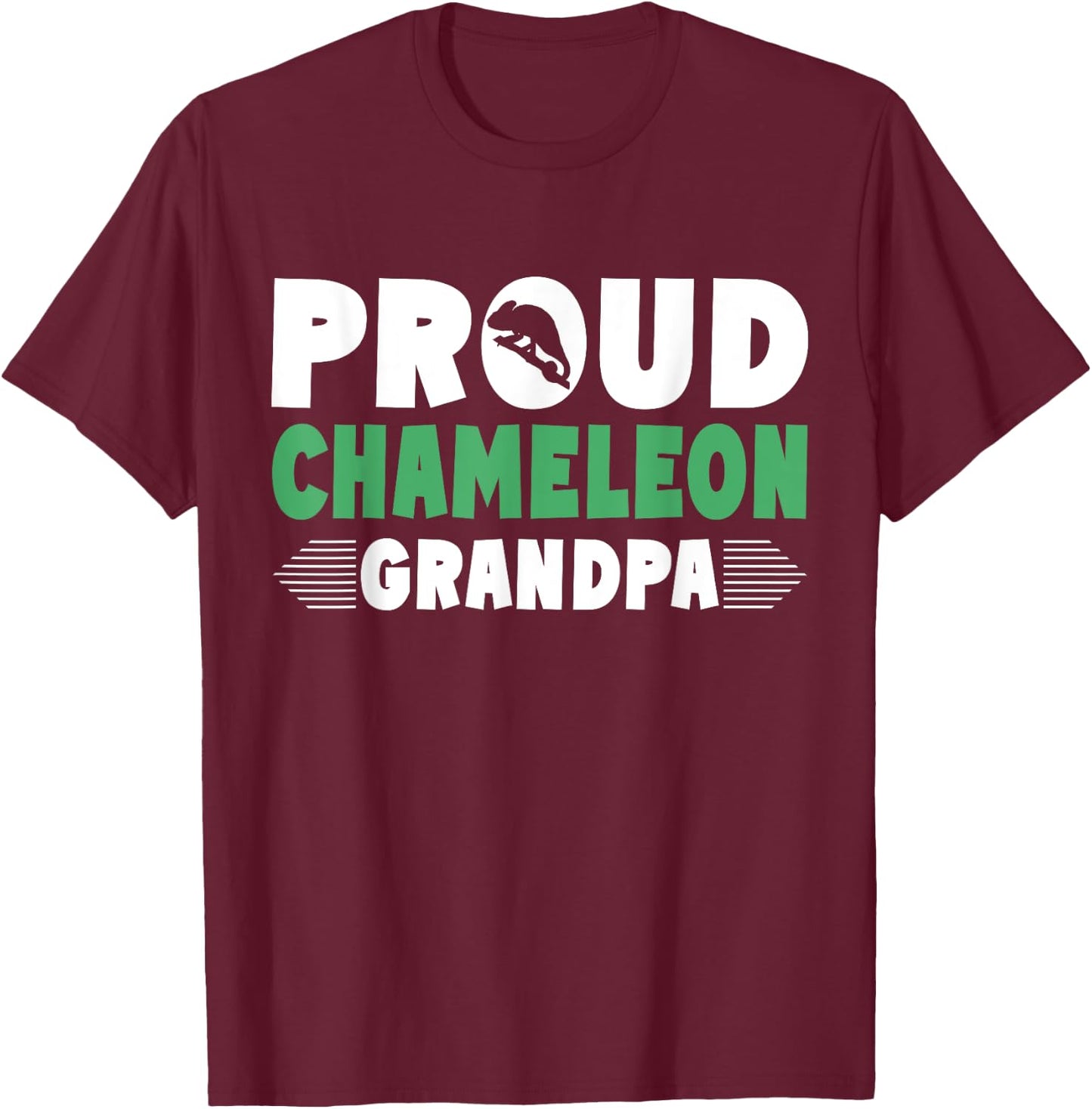 Proud Chameleon Grandpa of Chameleon T-Shirt - T-Shirt | Maroon
