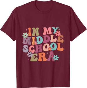 In My Middle School Era Back To School Junior teacher Men Women Kids T-Shirt - T-Shirt | Maroon