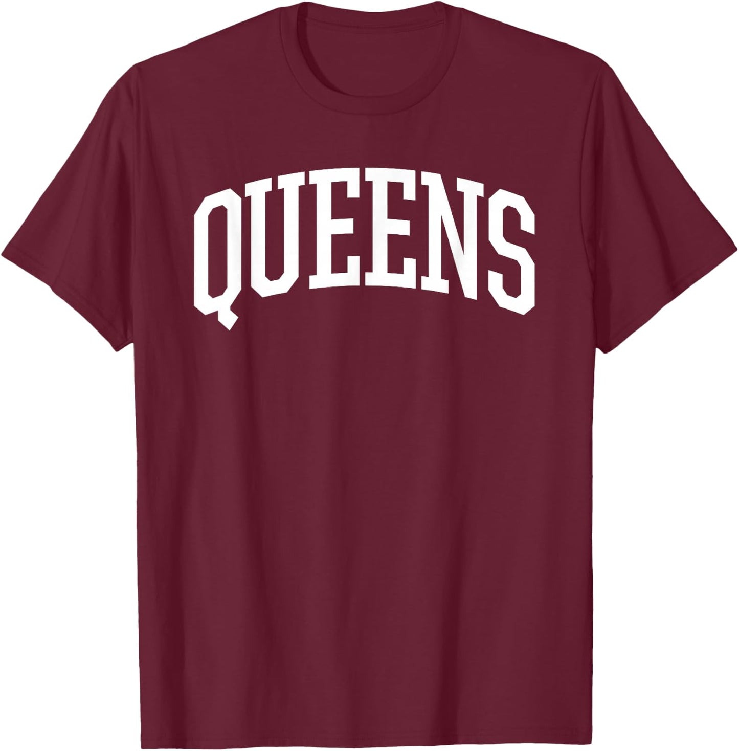 Queens /Queens New York NY Sports College-Style T T-Shirt - T-Shirt | Maroon