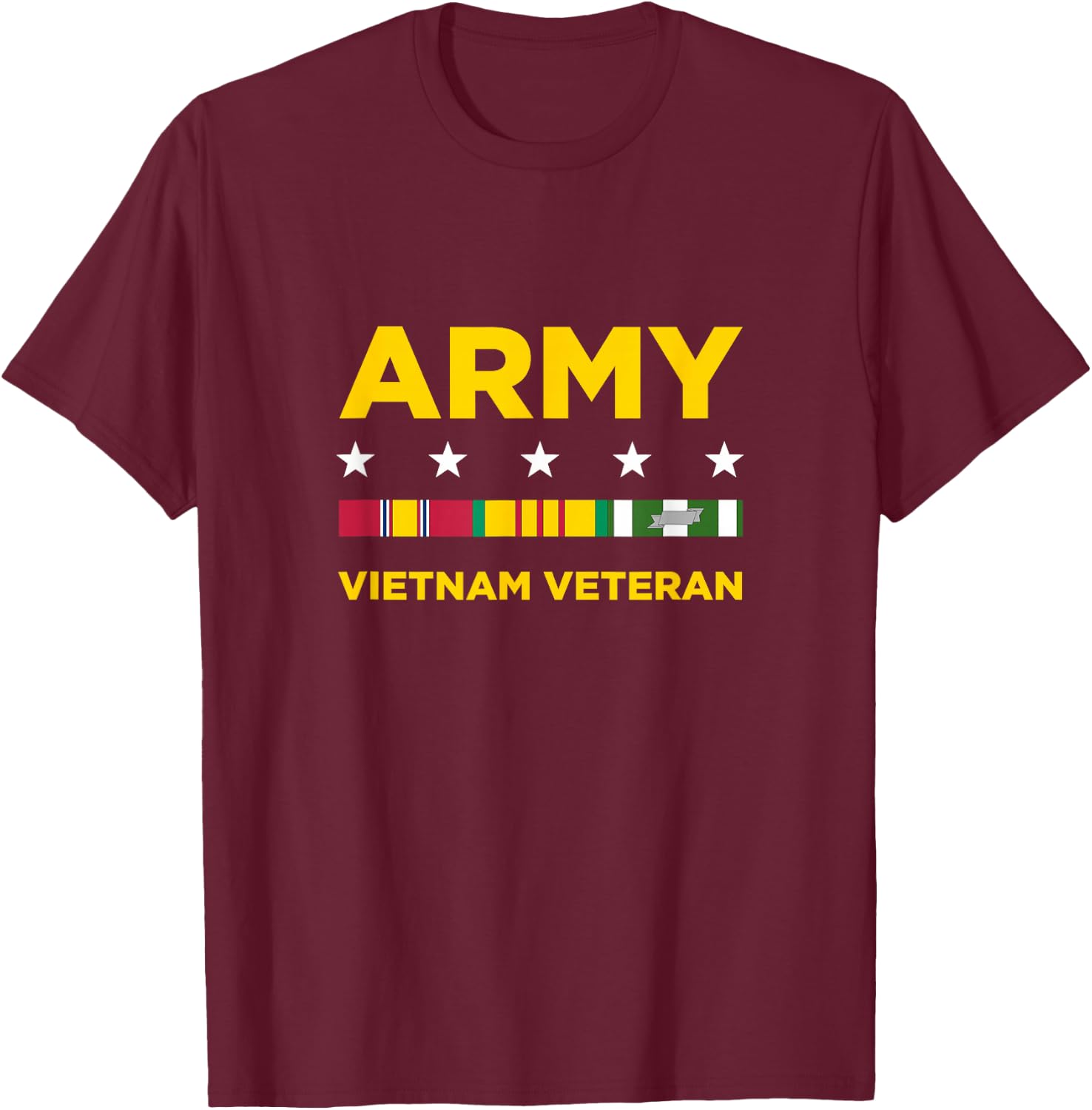 Vietnam Veteran Shirt - Army T-Shirt - T-Shirt | Maroon