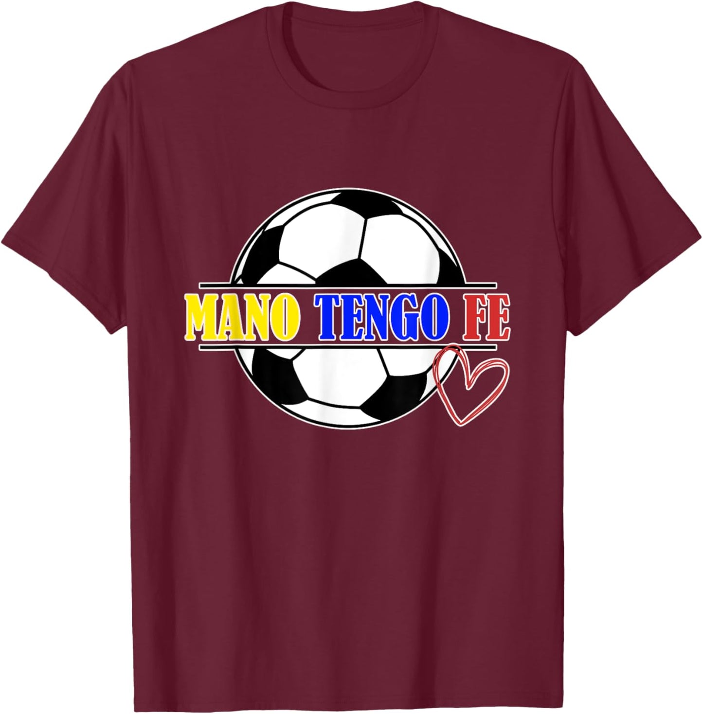 Venezuela Mano tengo Fe Vinotinto Men T-Shirt - T-Shirt | Maroon