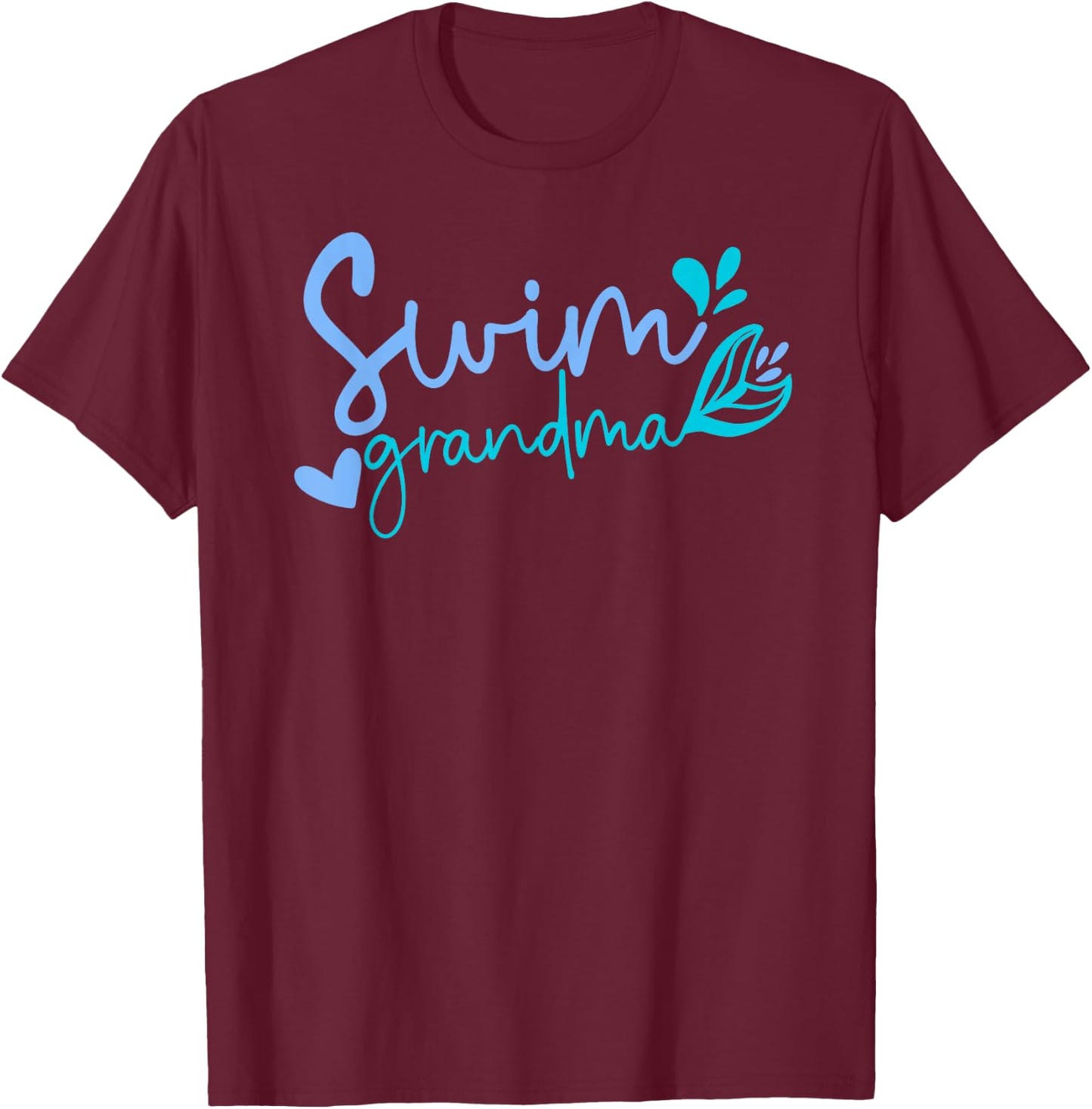 Swim Grandma Swimming Grandma Of A Swimmer Grandmother T-Shirt - T-Shirt | Maroon
