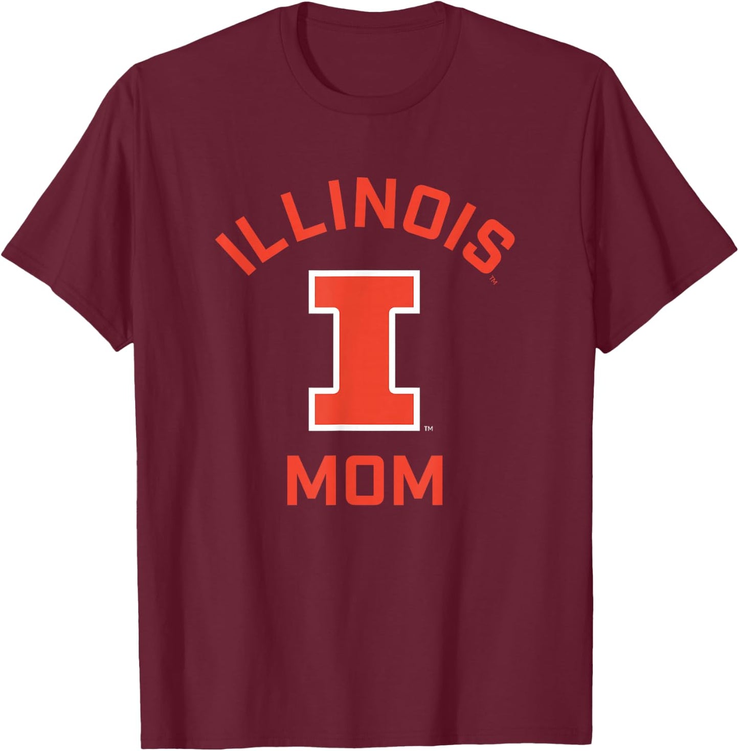 University of Illinois Fighting Illini Arched Mom T-Shirt - T-Shirt | Maroon