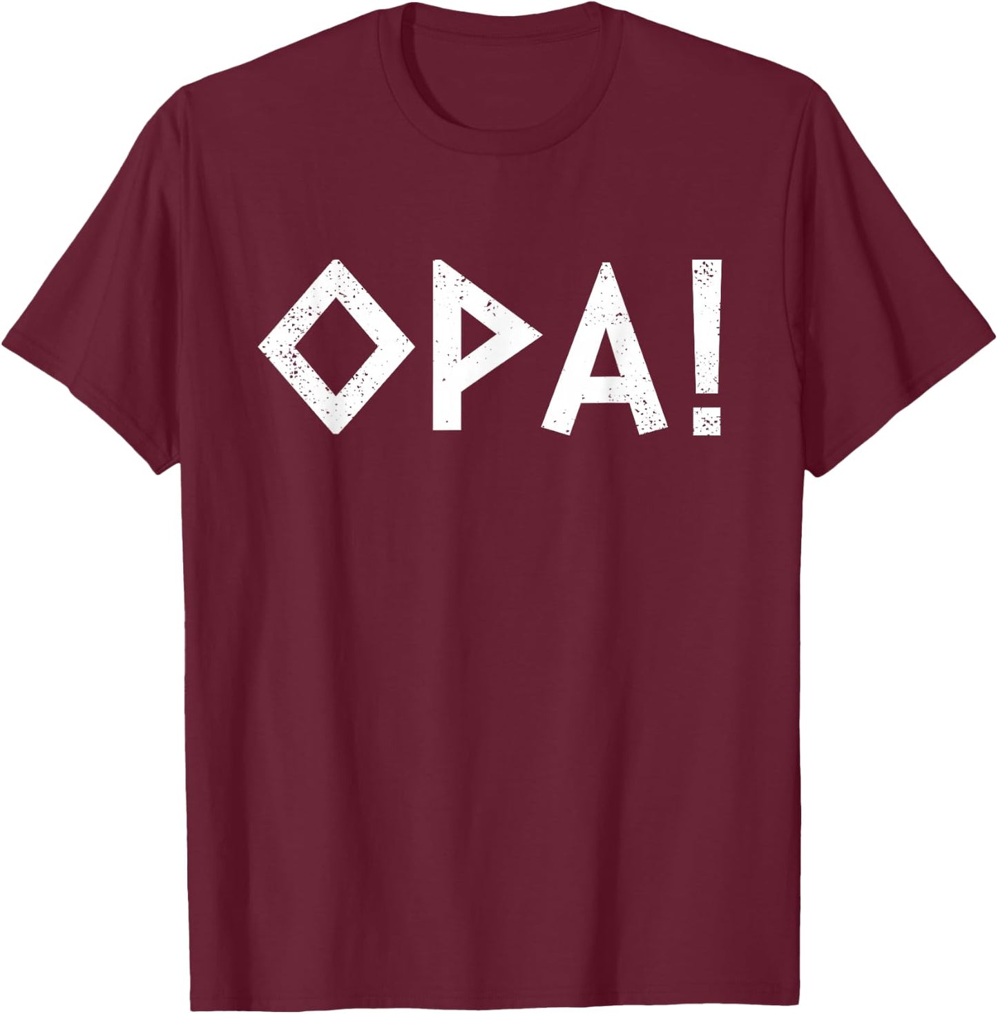 Opa Ancient Greek Pride Greek Flag Funny Greek Party Greece , Small, Blue T-Shirt - T-Shirt | Maroon
