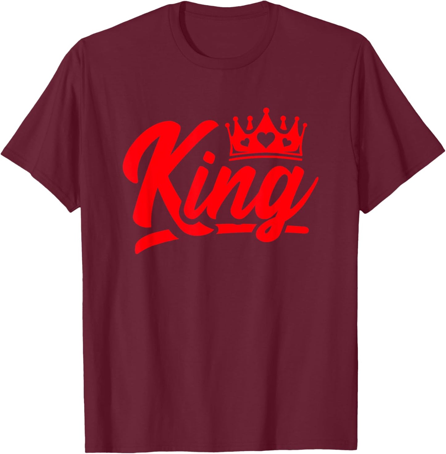 King Hearts Halloween Costume - Valentines King of Hearts T-Shirt - T-Shirt | Maroon