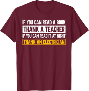 Electrician Funny Electrical Engineer T-Shirt - T-Shirt | Maroon
