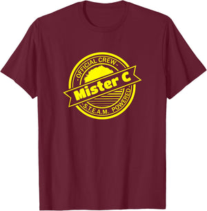 Mister C Official Crew STEAM Powered T-Shirt - T-Shirt | Maroon