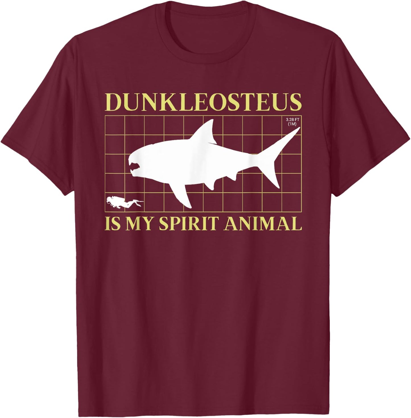 Dunkleosteus Is My Spirit Animal Devonian Sea Monster T-Shirt - T-Shirt | Maroon